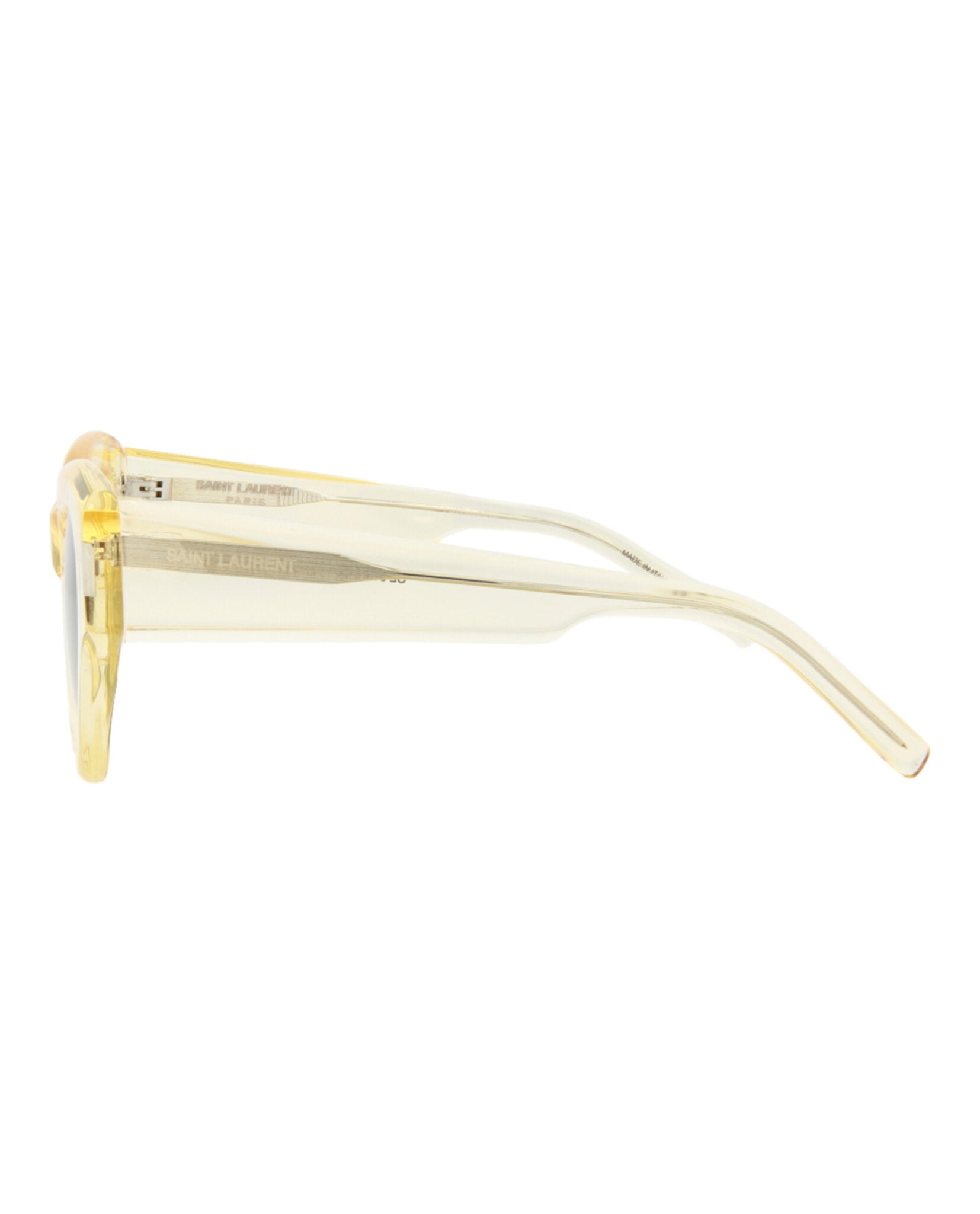 Saint Laurent Womens Cat Eye Yellow Yellow Green Fashion Designer Eyewear