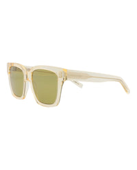 Saint Laurent Unisex Square/Rectangle Yellow Yellow Green Fashion Designer Eyewear