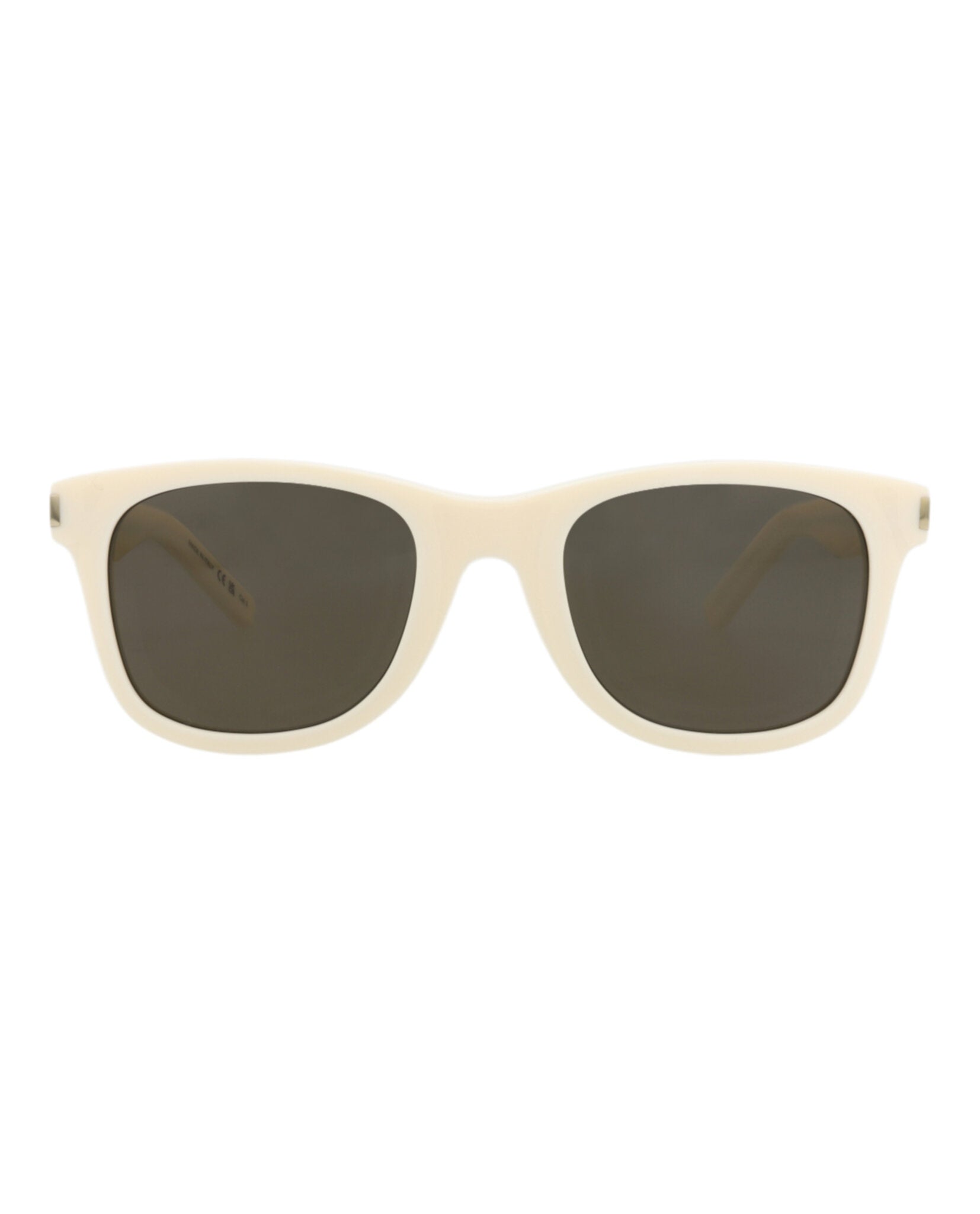 Saint Laurent Saint Laurent Unisex Square/Rectangle Ivory Ivory Grey Fashion Designer Eyewear