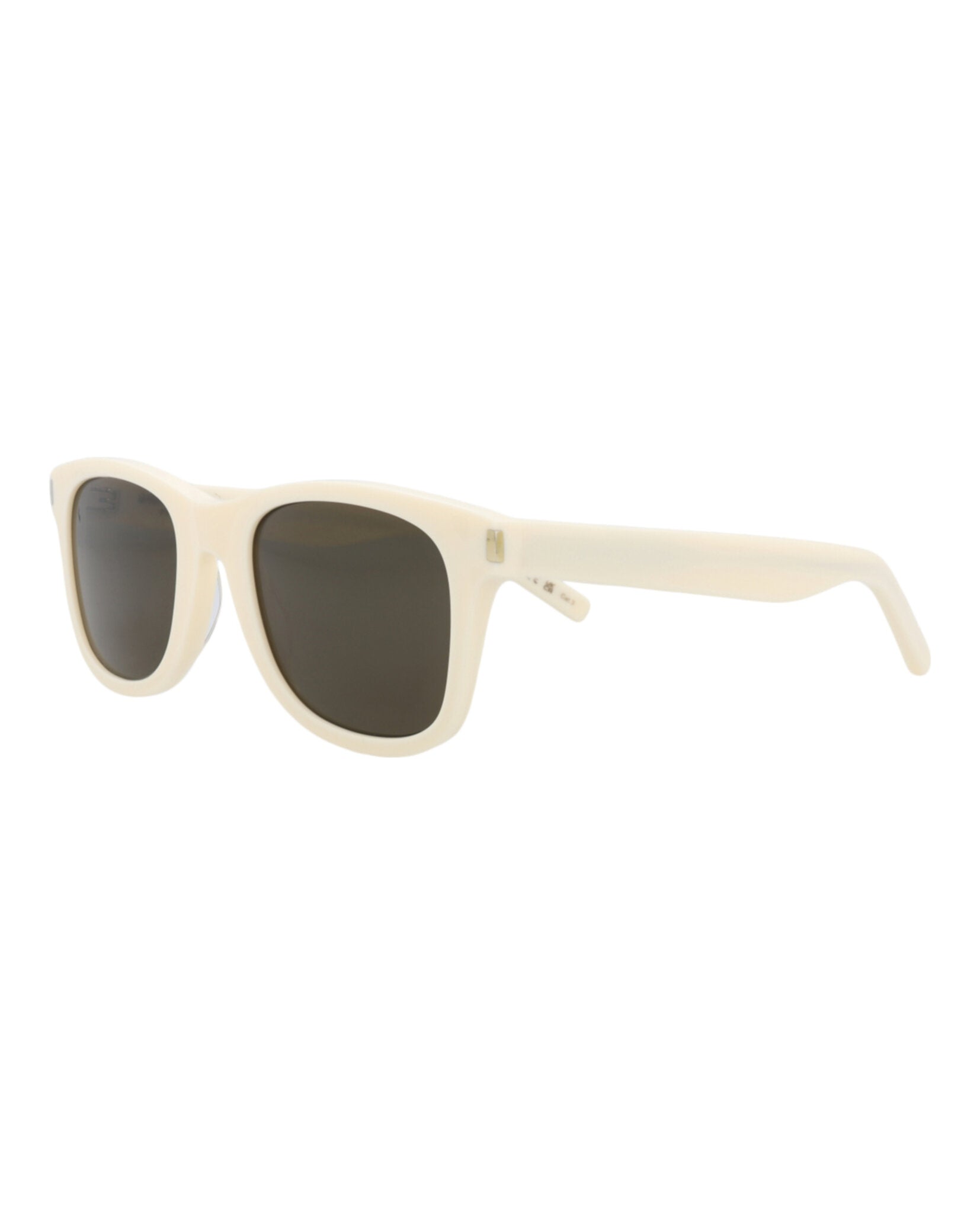 Saint Laurent Saint Laurent Unisex Square/Rectangle Ivory Ivory Grey Fashion Designer Eyewear