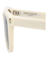 Saint Laurent Saint Laurent Unisex Square/Rectangle Ivory Ivory Grey Fashion Designer Eyewear