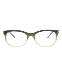 Saint Laurent Saint Laurent Womens Round/Oval Grey Silver Transparent Fashion Designer Eyewear