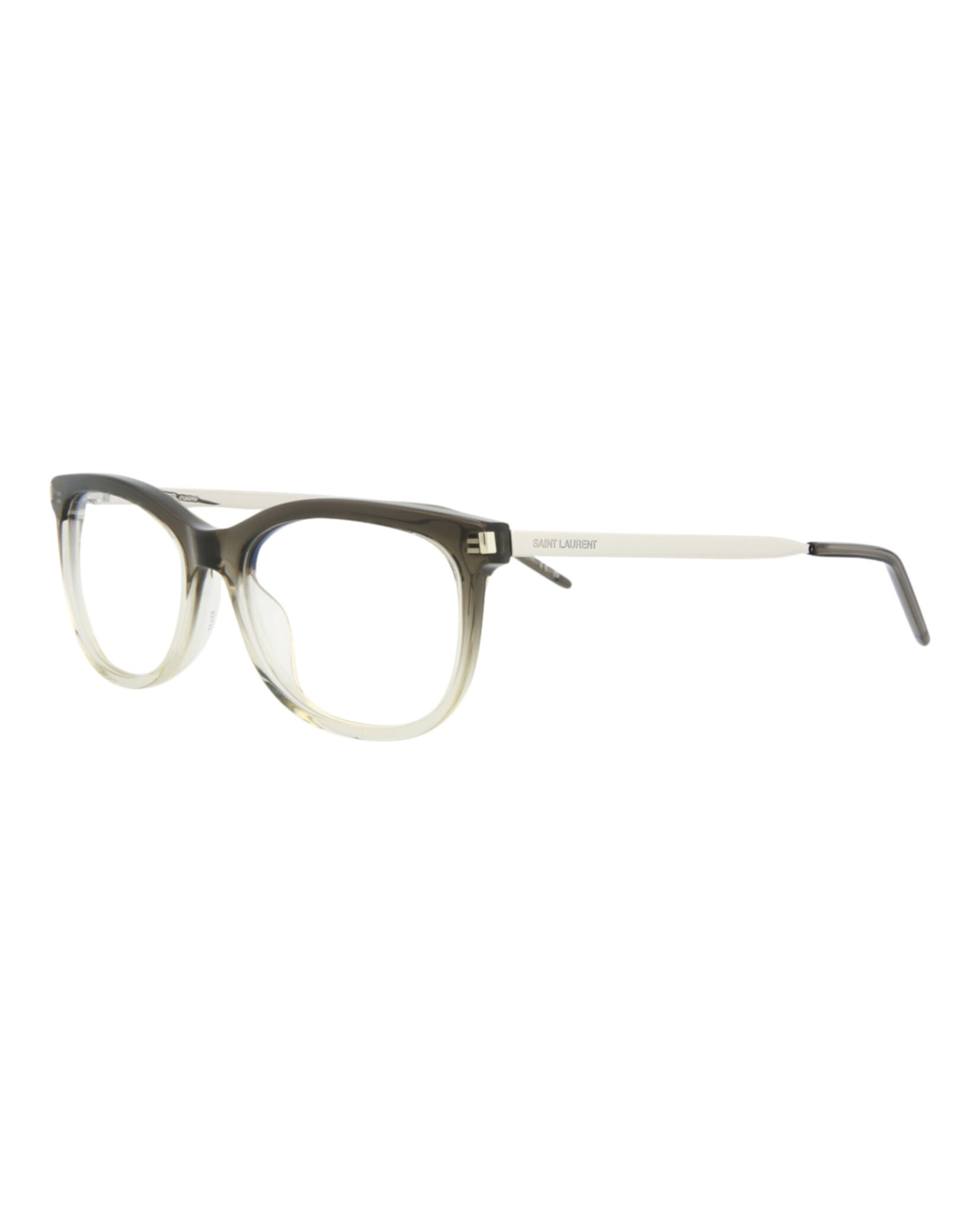 Saint Laurent Saint Laurent Womens Round/Oval Grey Silver Transparent Fashion Designer Eyewear