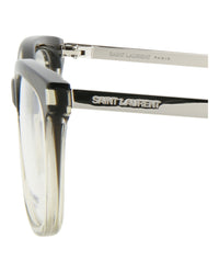 Saint Laurent Saint Laurent Womens Round/Oval Grey Silver Transparent Fashion Designer Eyewear