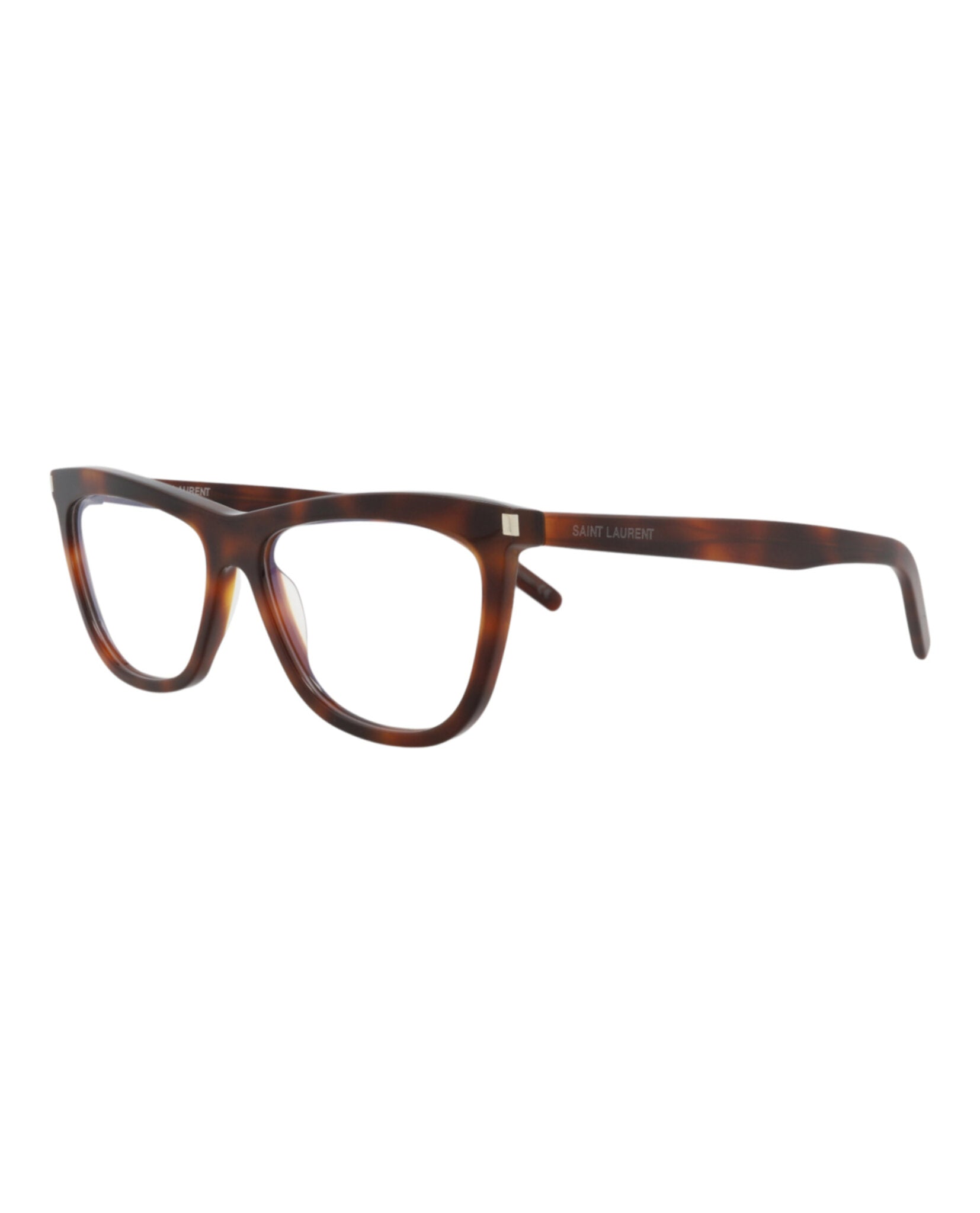 Saint Laurent Saint Laurent Womens Cat Eye Havana Havana Transparent Fashion Designer Eyewear