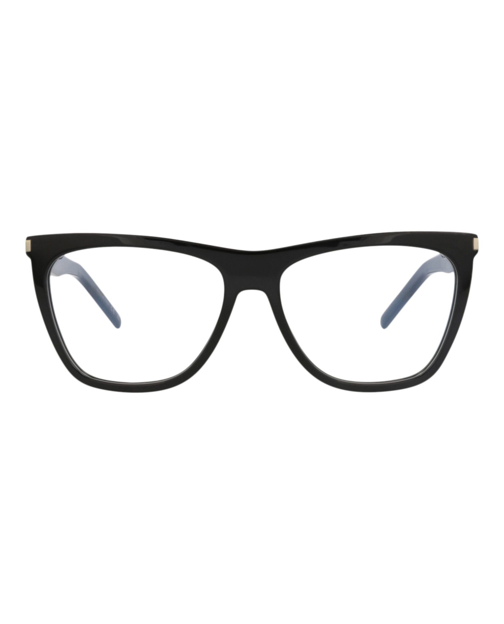 Saint Laurent Saint Laurent Womens Square/Rectangle Black Black Transparent Fashion Designer Eyewear