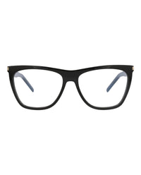 Saint Laurent Saint Laurent Womens Square/Rectangle Black Black Transparent Fashion Designer Eyewear