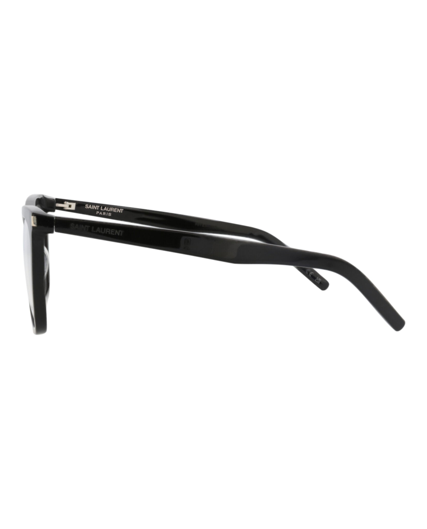 Saint Laurent Saint Laurent Womens Square/Rectangle Black Black Transparent Fashion Designer Eyewear