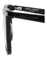 Saint Laurent Saint Laurent Womens Square/Rectangle Black Black Transparent Fashion Designer Eyewear