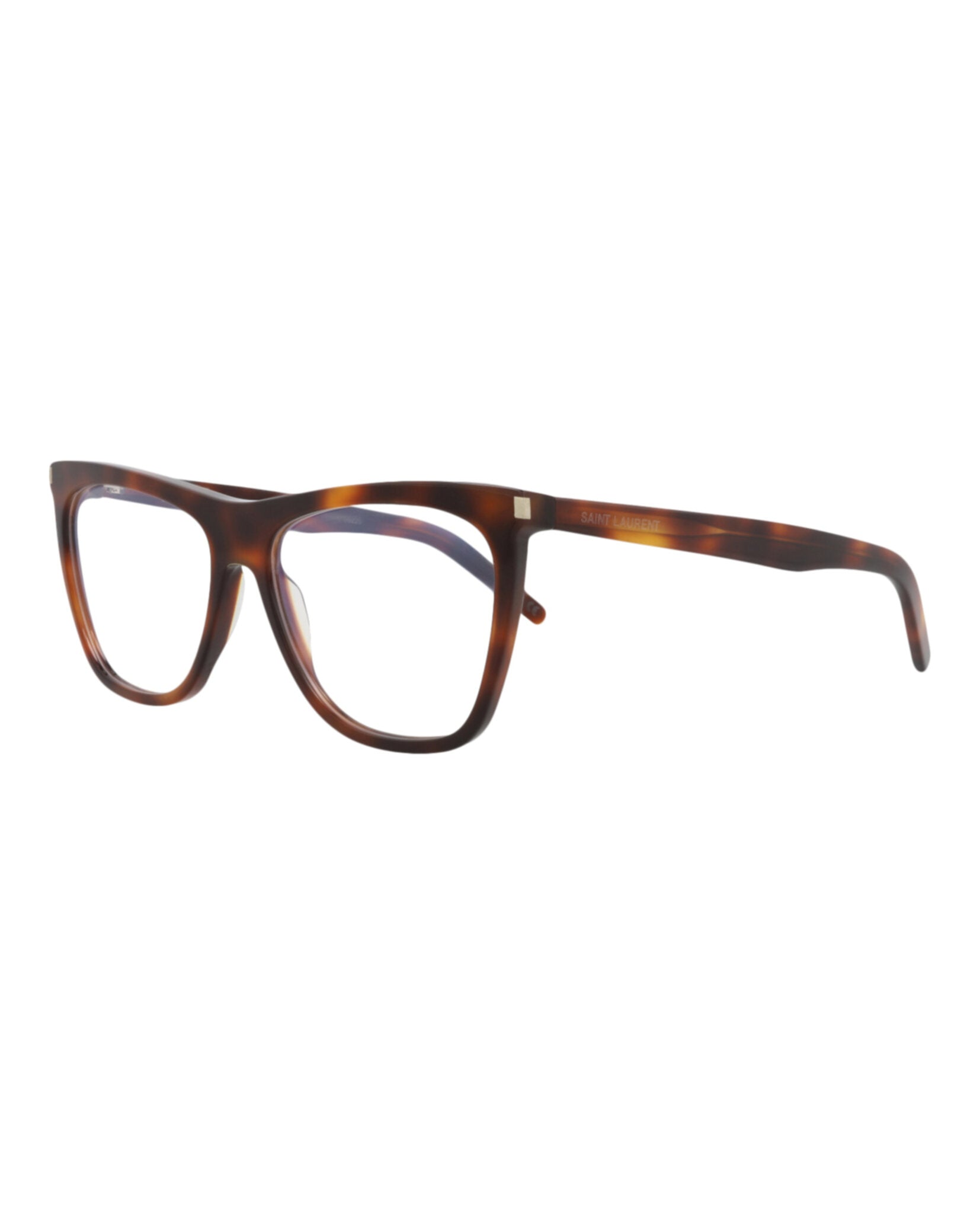 Saint Laurent Saint Laurent Womens Square/Rectangle Havana Havana Transparent Fashion Designer Eyewear