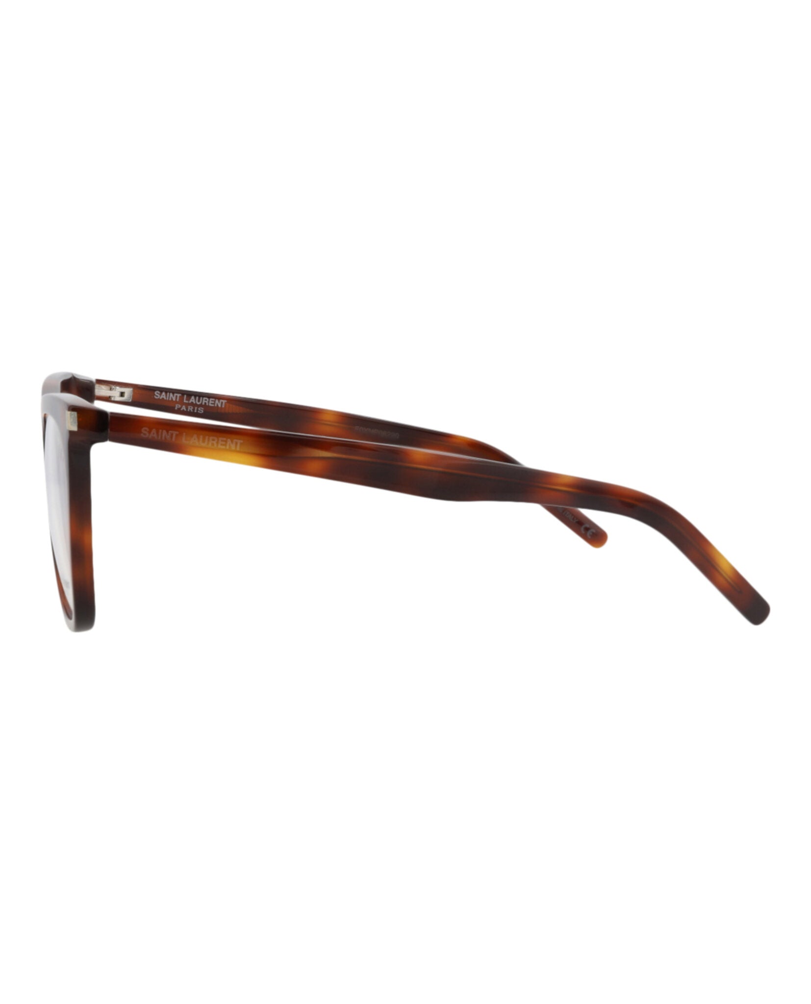 Saint Laurent Saint Laurent Womens Square/Rectangle Havana Havana Transparent Fashion Designer Eyewear