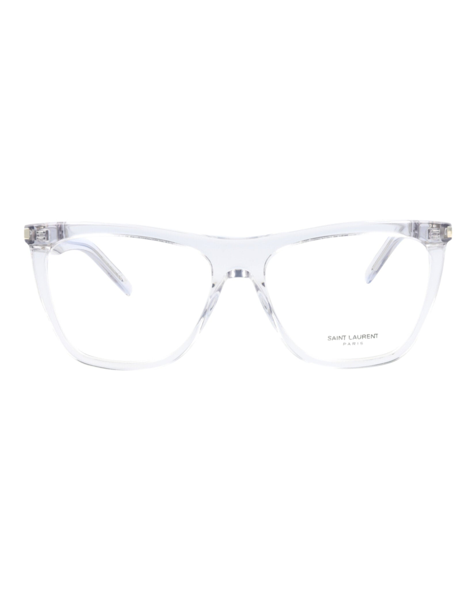 Saint Laurent Saint Laurent Womens Square/Rectangle Grey Grey Transparent Fashion Designer Eyewear