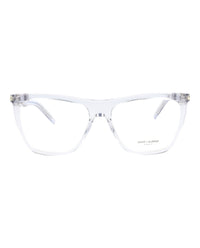Saint Laurent Saint Laurent Womens Square/Rectangle Grey Grey Transparent Fashion Designer Eyewear