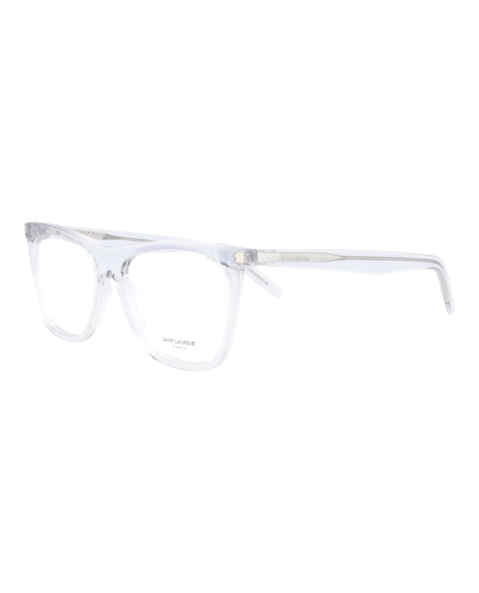 Saint Laurent Saint Laurent Womens Square/Rectangle Grey Grey Transparent Fashion Designer Eyewear