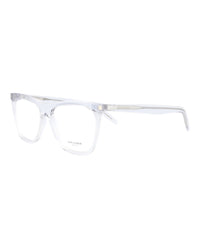 Saint Laurent Saint Laurent Womens Square/Rectangle Grey Grey Transparent Fashion Designer Eyewear