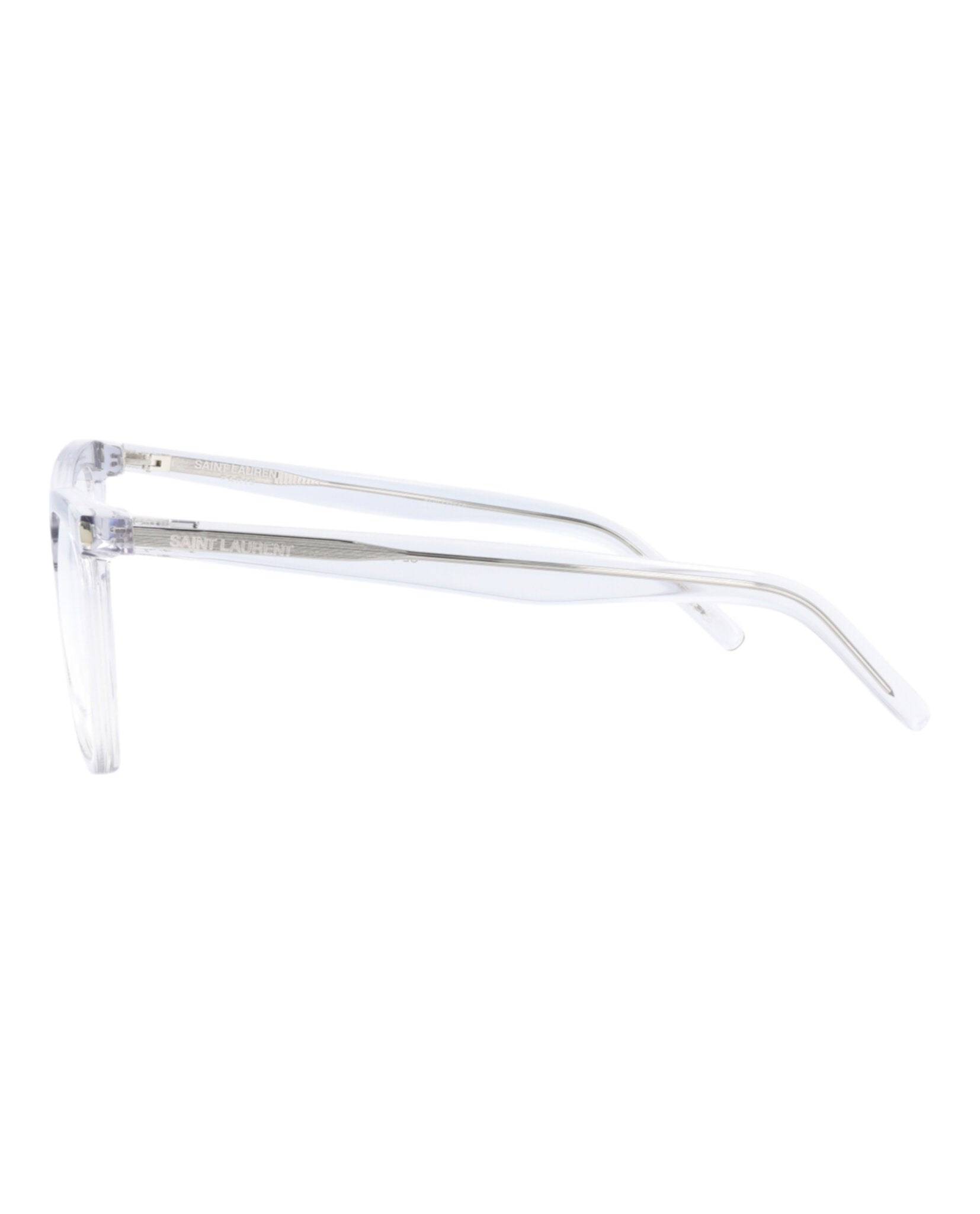 Saint Laurent Saint Laurent Womens Square/Rectangle Grey Grey Transparent Fashion Designer Eyewear