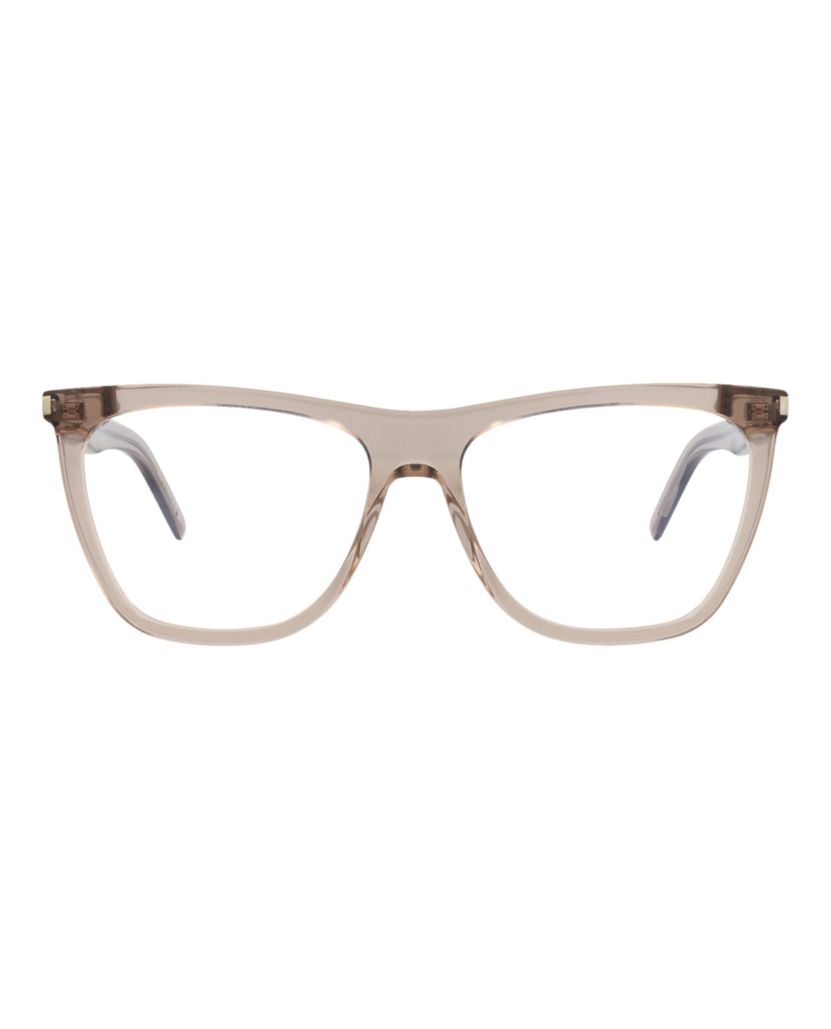 Saint Laurent Womens Square/Rectangle Brown Brown Transparent Fashion Designer Eyewear