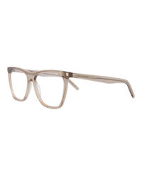 Saint Laurent Womens Square/Rectangle Brown Brown Transparent Fashion Designer Eyewear