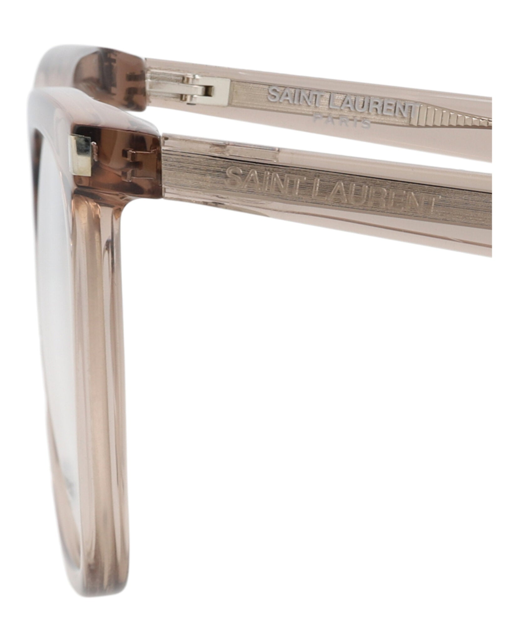 Saint Laurent Womens Square/Rectangle Brown Brown Transparent Fashion Designer Eyewear
