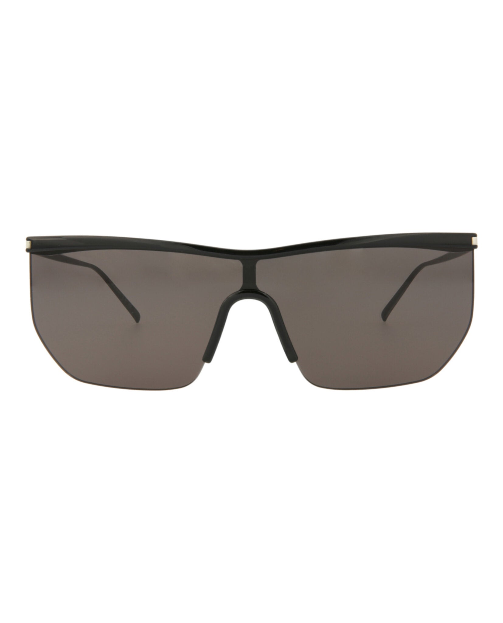 Saint Laurent Womens Shield/Wrap Black Black Black Fashion Designer Eyewear