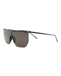 Saint Laurent Womens Shield/Wrap Black Black Black Fashion Designer Eyewear