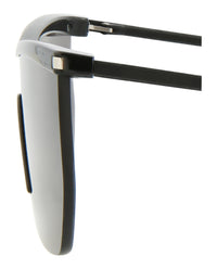 Saint Laurent Womens Shield/Wrap Black Black Black Fashion Designer Eyewear