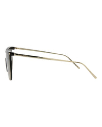 Saint Laurent Saint Laurent Womens Shield/Wrap Havana Gold Brown Fashion Designer Eyewear