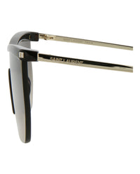 Saint Laurent Saint Laurent Womens Shield/Wrap Havana Gold Brown Fashion Designer Eyewear