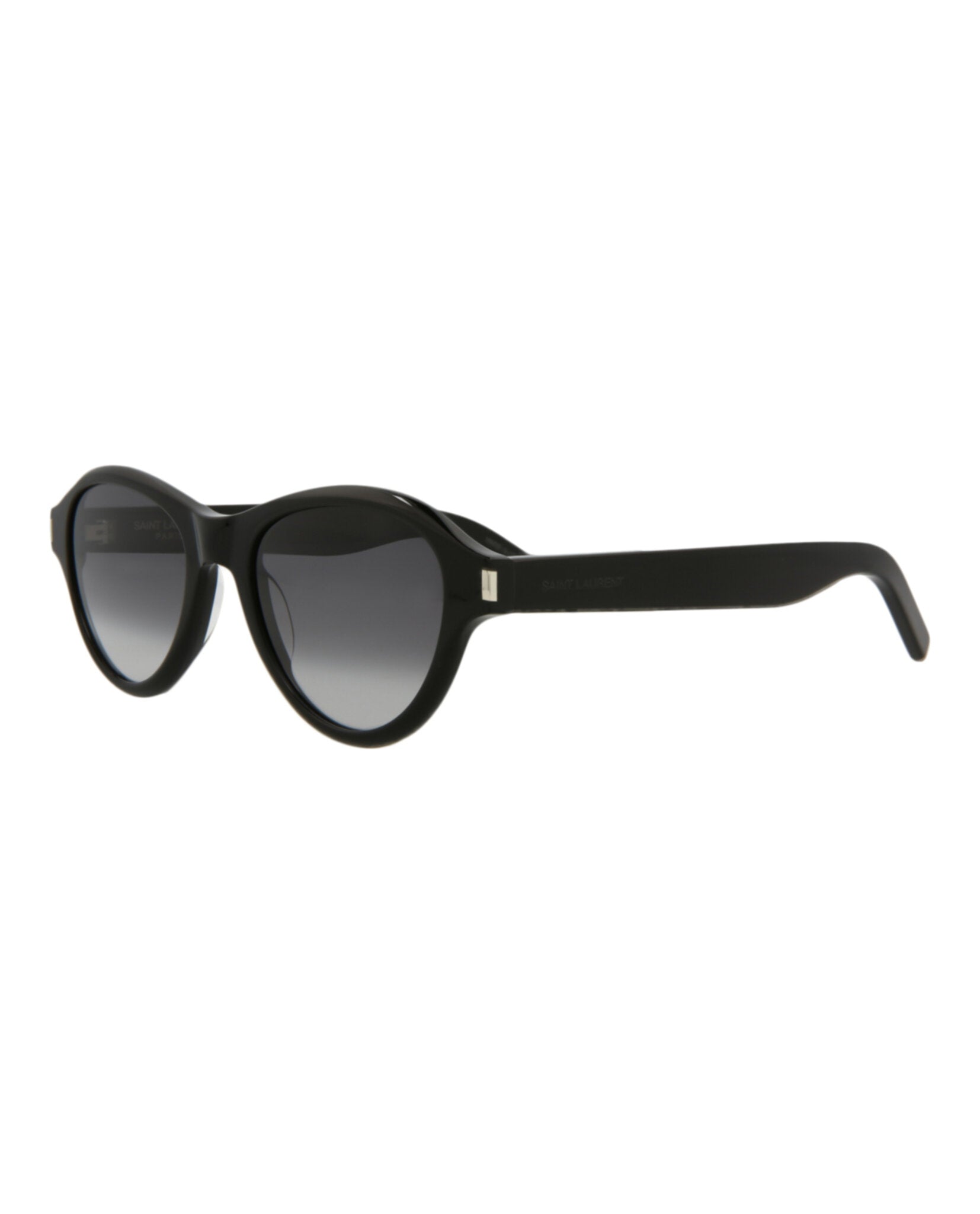 Saint Laurent Saint Laurent Unisex Round/Oval Black Black Grey Fashion Designer Eyewear