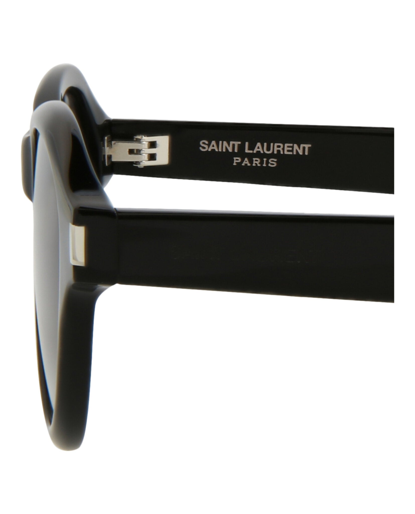 Saint Laurent Saint Laurent Unisex Round/Oval Black Black Grey Fashion Designer Eyewear