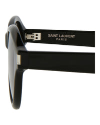 Saint Laurent Saint Laurent Unisex Round/Oval Black Black Grey Fashion Designer Eyewear