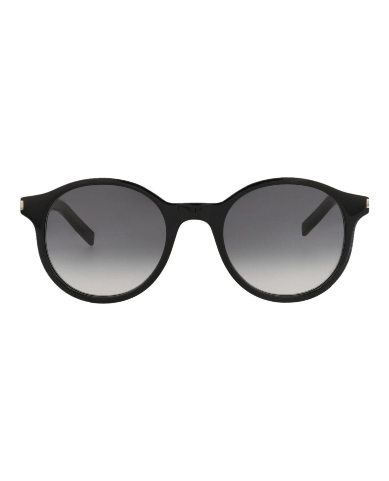 Saint Laurent Unisex Round/Oval Black Black Grey Fashion Designer Eyewear