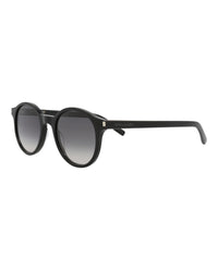 Saint Laurent Unisex Round/Oval Black Black Grey Fashion Designer Eyewear