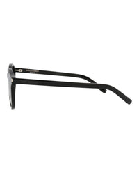 Saint Laurent Unisex Round/Oval Black Black Grey Fashion Designer Eyewear