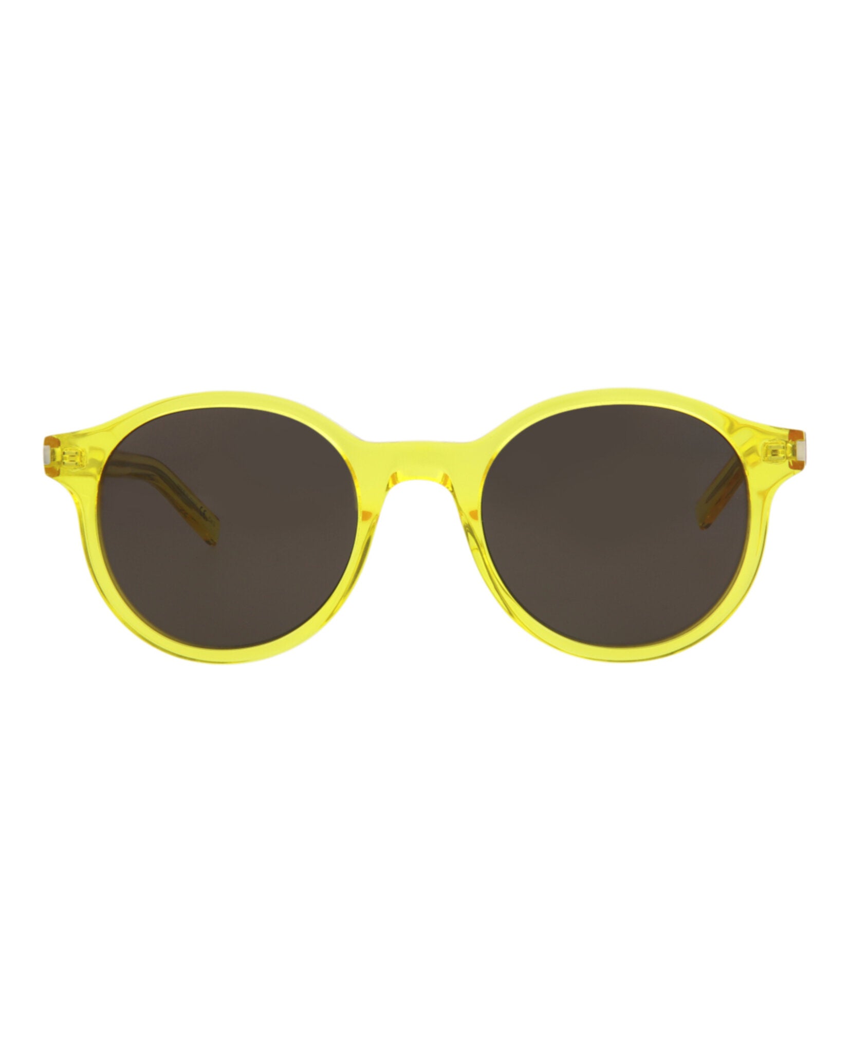 Saint Laurent Saint Laurent Unisex Round/Oval Yellow Yellow Black Fashion Designer Eyewear
