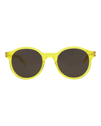 Saint Laurent Saint Laurent Unisex Round/Oval Yellow Yellow Black Fashion Designer Eyewear