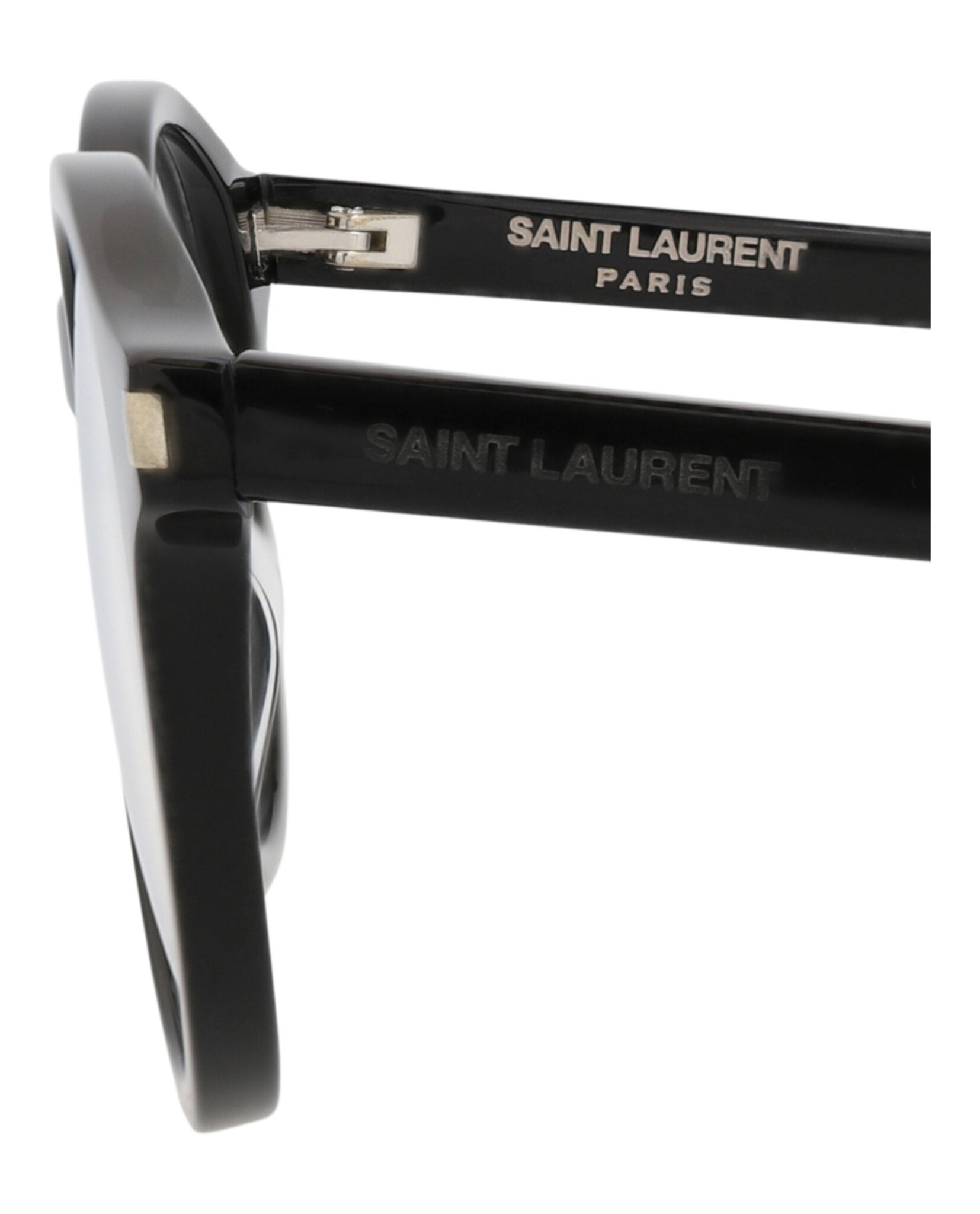 Saint Laurent Saint Laurent Unisex Round/Oval Black Black Transparent Fashion Designer Eyewear