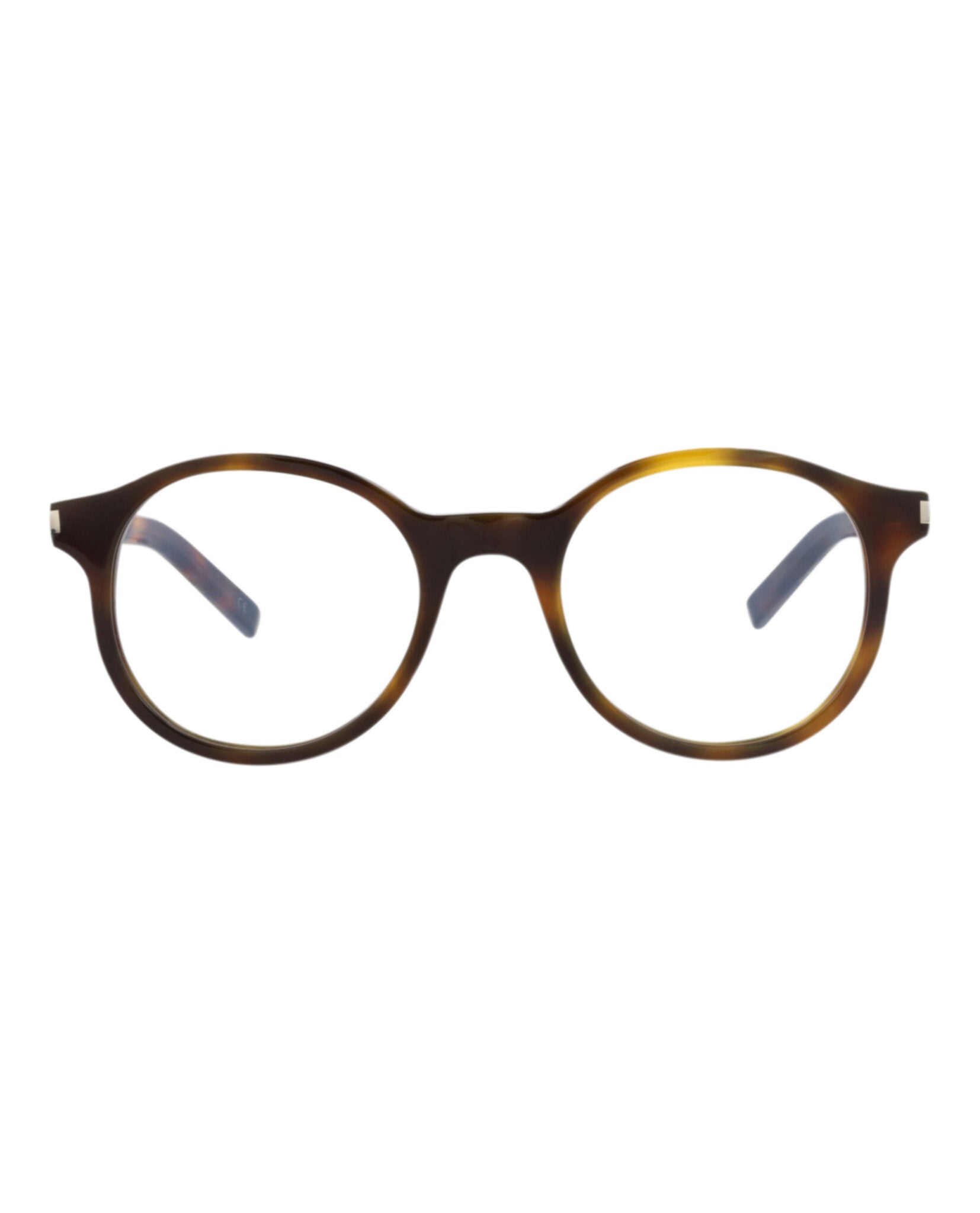 Saint Laurent Saint Laurent Unisex Round/Oval Havana Havana Transparent Fashion Designer Eyewear