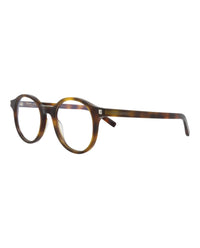 Saint Laurent Saint Laurent Unisex Round/Oval Havana Havana Transparent Fashion Designer Eyewear