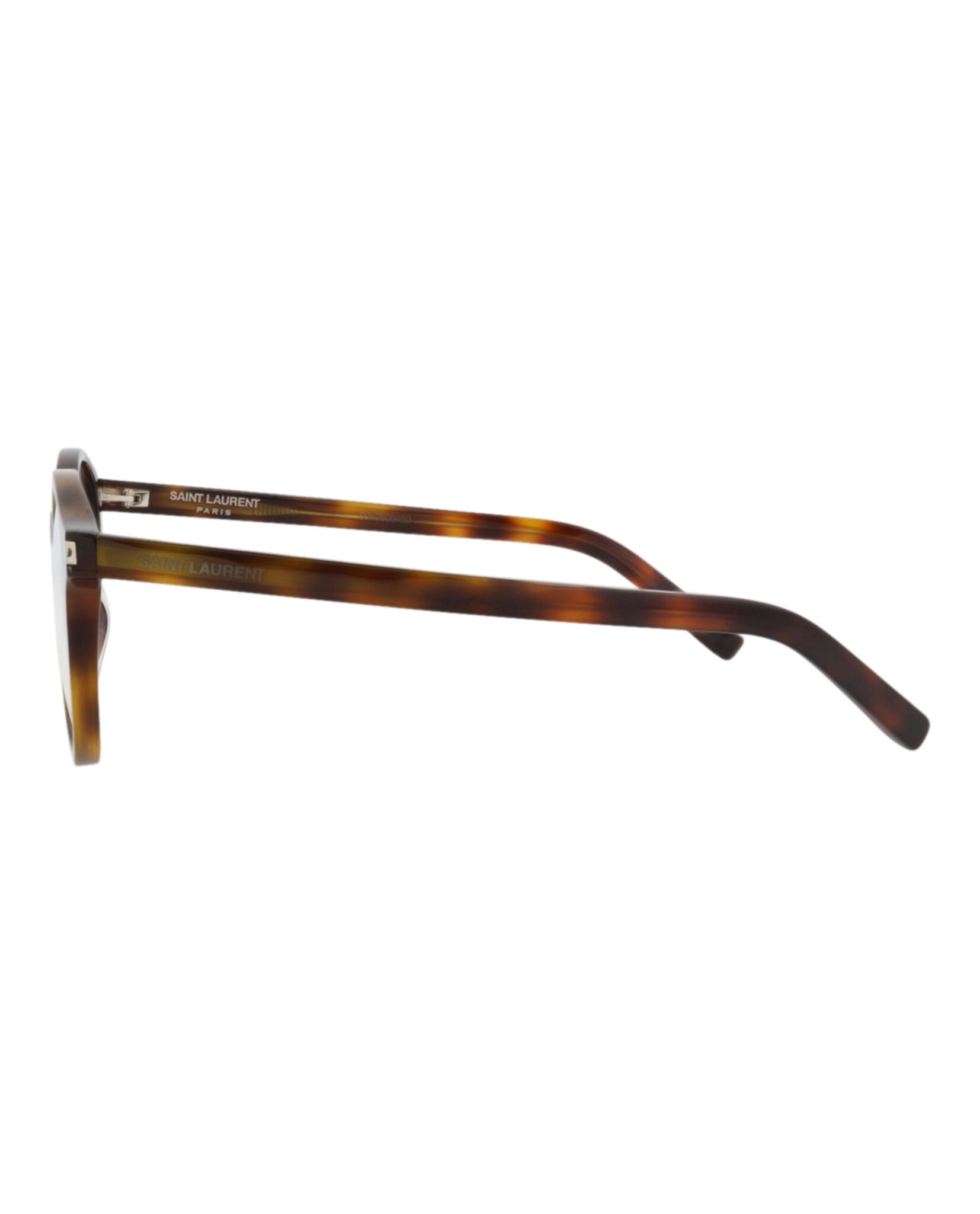 Saint Laurent Saint Laurent Unisex Round/Oval Havana Havana Transparent Fashion Designer Eyewear