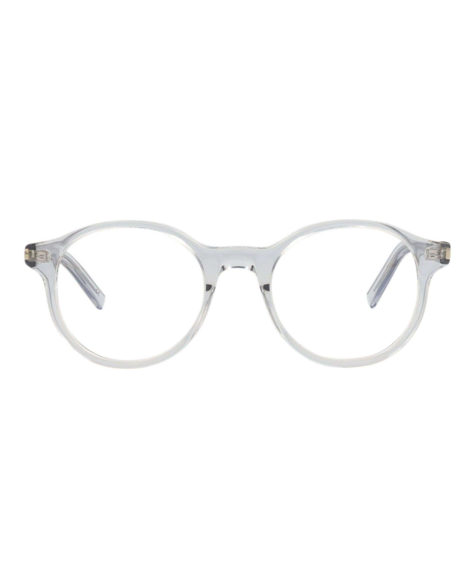 Saint Laurent Saint Laurent Unisex Round/Oval Grey Grey Transparent Fashion Designer Eyewear