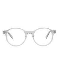 Saint Laurent Saint Laurent Unisex Round/Oval Grey Grey Transparent Fashion Designer Eyewear