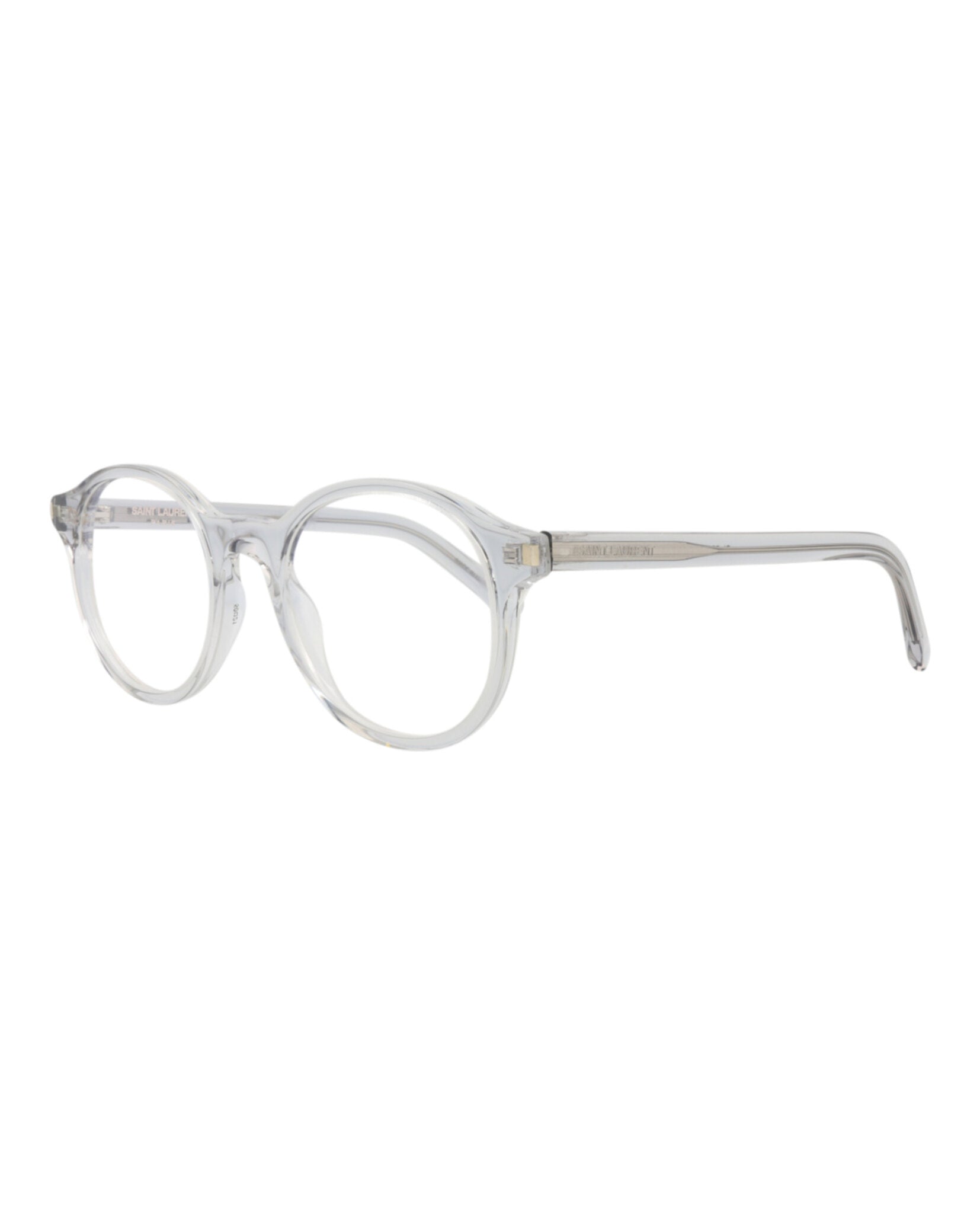 Saint Laurent Saint Laurent Unisex Round/Oval Grey Grey Transparent Fashion Designer Eyewear