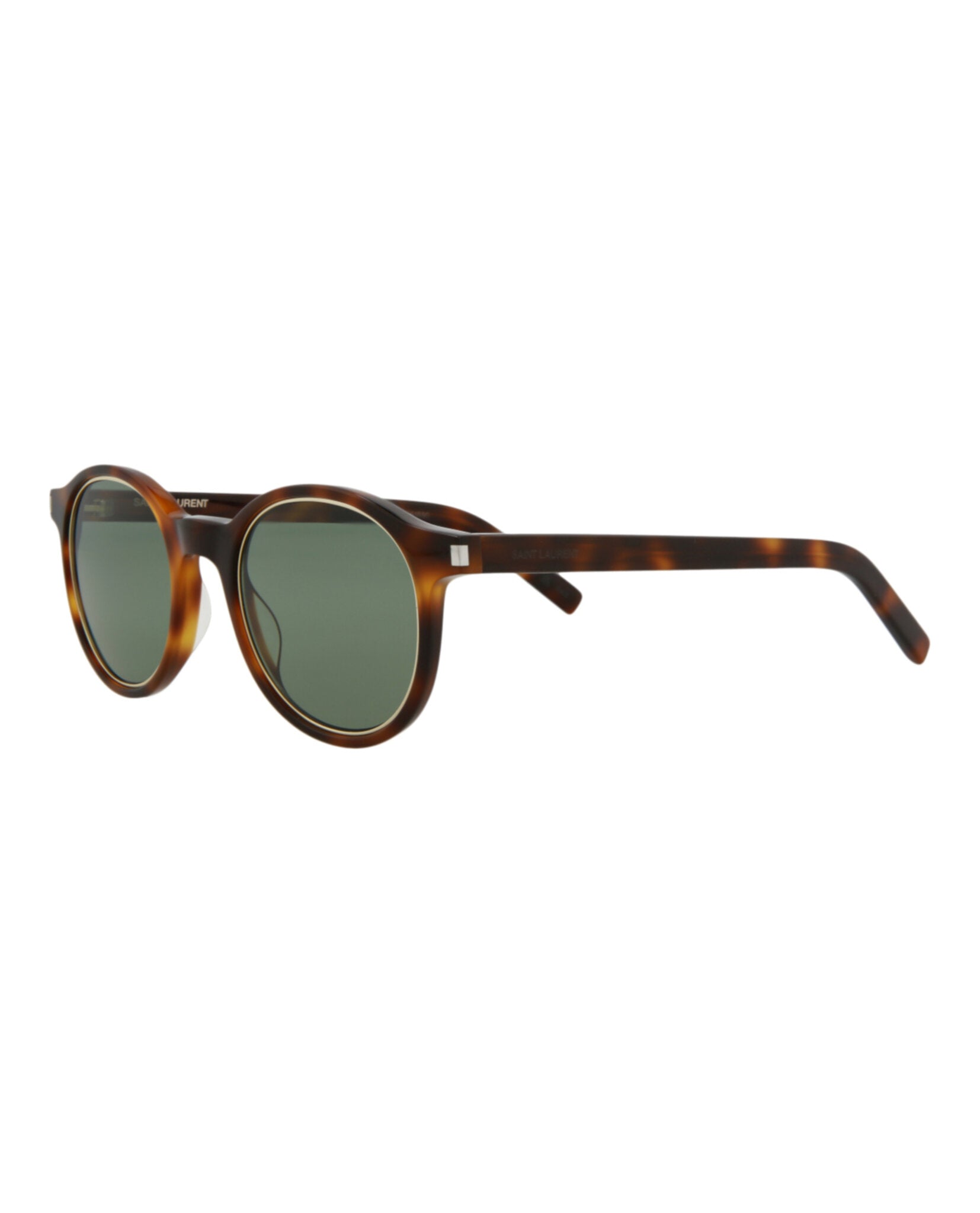 Saint Laurent Saint Laurent Unisex Round/Oval Havana Havana Green Fashion Designer Eyewear