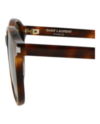Saint Laurent Saint Laurent Unisex Round/Oval Havana Havana Green Fashion Designer Eyewear