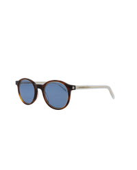 Saint Laurent Saint Laurent Unisex Round/Oval Havana Crystal Blue Fashion Designer Eyewear