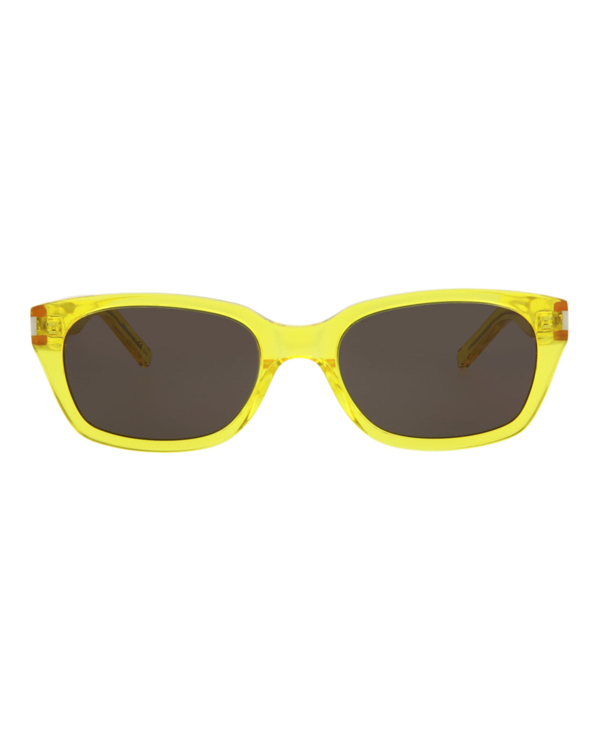 Saint Laurent Unisex Square/Rectangle Yellow Yellow Black Fashion Designer Eyewear