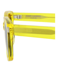 Saint Laurent Unisex Square/Rectangle Yellow Yellow Black Fashion Designer Eyewear