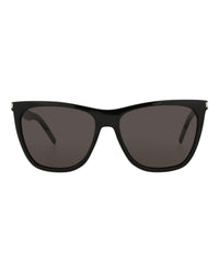 Saint Laurent Womens Cat Eye Black Black Black Fashion Designer Eyewear