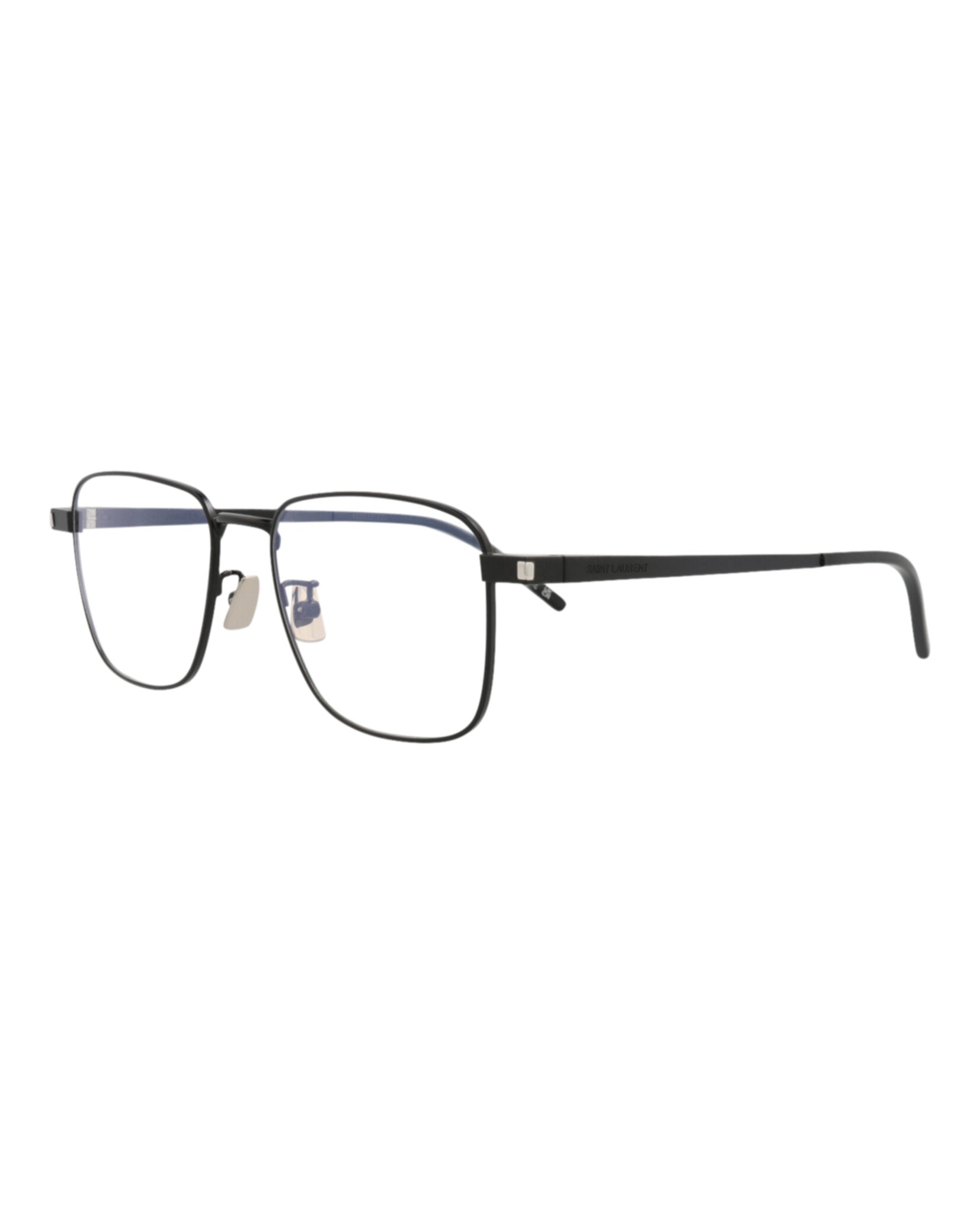 Saint Laurent Mens Square/Rectangle Black Black Transparent Fashion Designer Eyewear